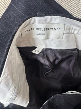Aritzia The Effortless Pant - Navy Pinstripe
